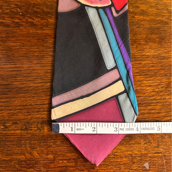 Robert Daskai Hand Painted Luxury Silk Tie - Picture 8 of 9